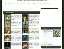 Tablet Screenshot of ben10-games.co